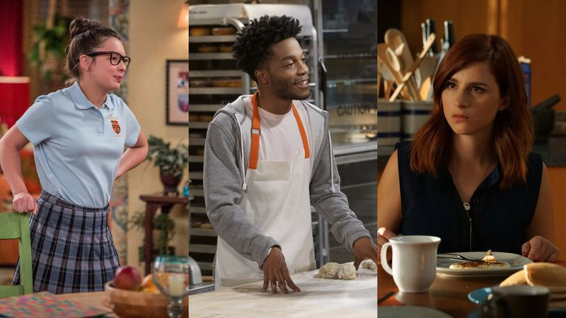 Isabella Gomez, Jermaine Fowler, and Aya Cash (Photos: Michael Yarish/Netflix; Monty Brinton/CBS; Byron Cohen/FXX)
